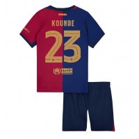 Fotballdrakt Barn Barcelona Jules Kounde #23 Hjemmedraktsett 2024-25 Kortermet (+ Korte bukser)